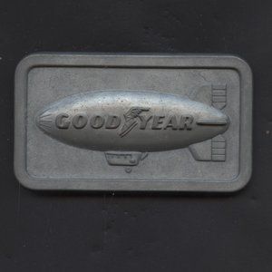 Vintage 1974 Goodyear Tires Blimp Belt Buckle
